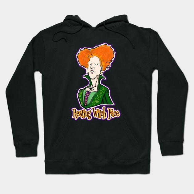 Resting Witch face Hoodie by BottleRocket